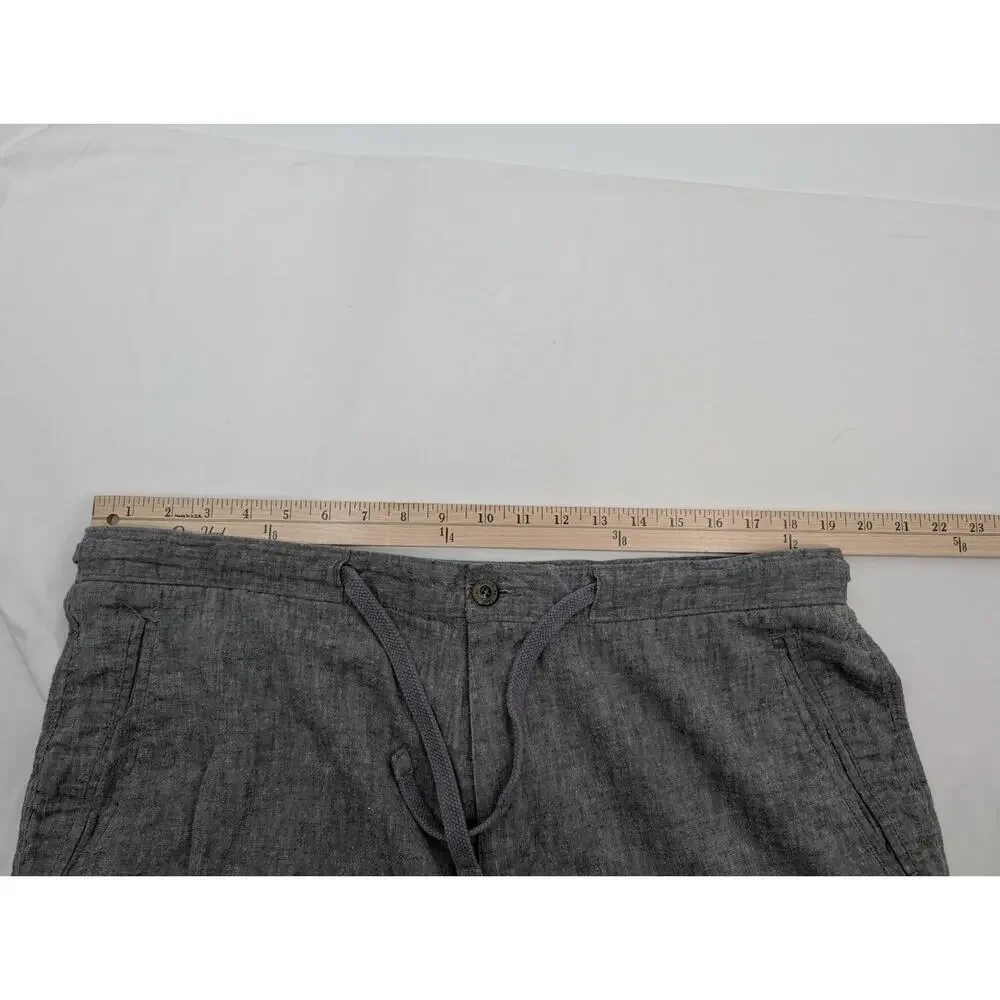 Tasso Elba Island Linen Blend Wide Leg Men's 38 Pant Drawstring Beachy Vacation